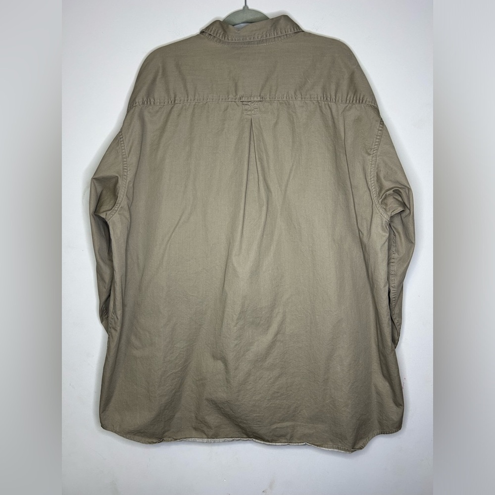 Columbia Tan Long Sleeved Button-Up Shirt. Men’s 3X. SKU A47 - Picture 2 of 5